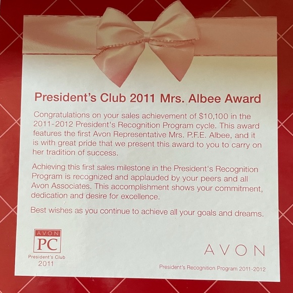 Avon 2011 Mrs Albee President’s Club Award - Picture 7 of 9